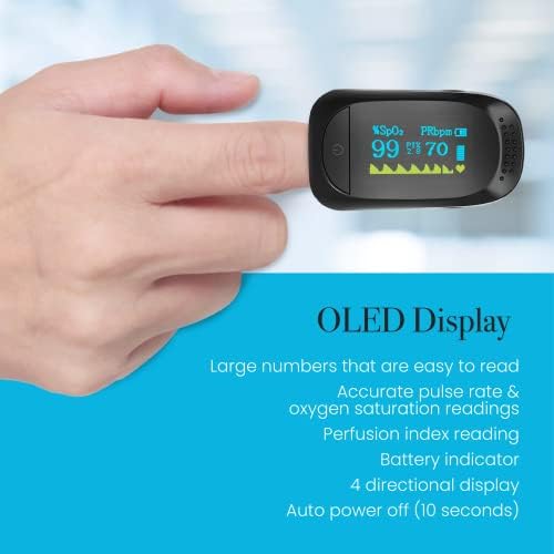 Pulse oximeter finger clip heart rate