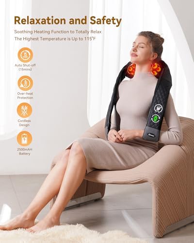4D kneading neck shoulder massager