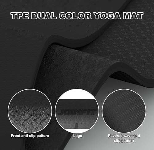Yoga mat with alignment lines